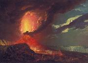 Joseph wright of derby Vesuvius in Eruption, with a View over the Islands in the Bay of Naples oil on canvas